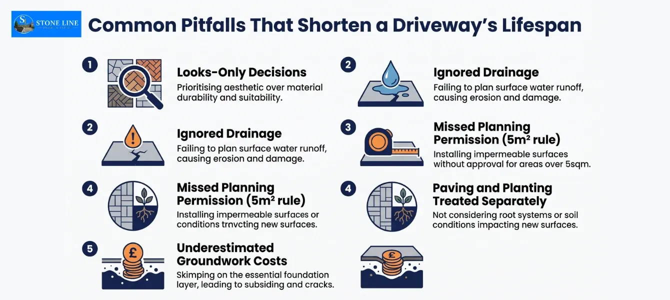 Common Pitfalls That Shorten a Driveway or Patios Lifespan